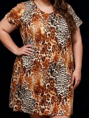 Leopard 🐆 Plus size fitted slimming dress